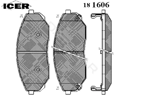 Тормозные колодки ICER 181606