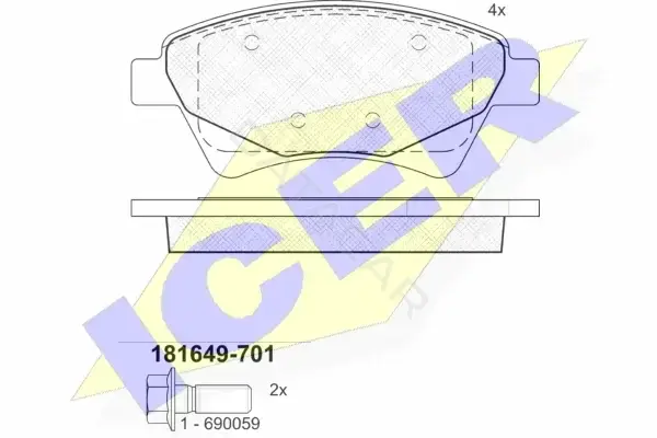 Тормозные колодки ICER 181649-701