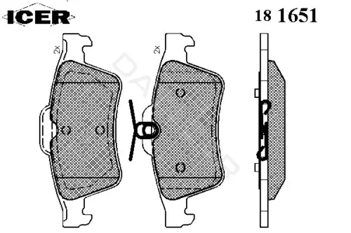 Тормозные колодки ICER 181651