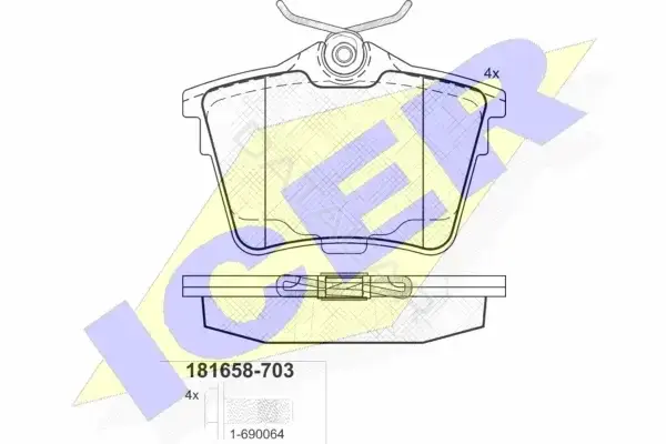 Тормозные колодки ICER 181658-703