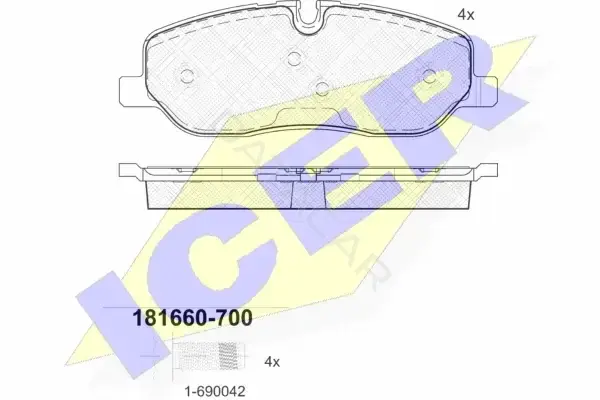 Тормозные колодки ICER 181660-700