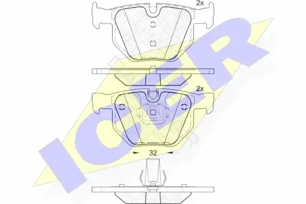 Тормозные колодки ICER 181685-202