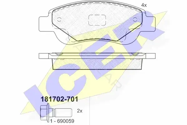 Тормозные колодки ICER 181702-701