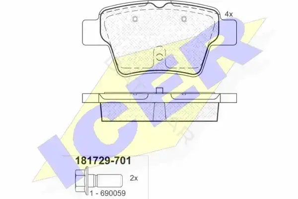 Тормозные колодки ICER 181729-701