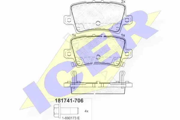 Тормозные колодки ICER 181741-706