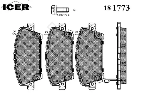 Тормозные колодки ICER 181773
