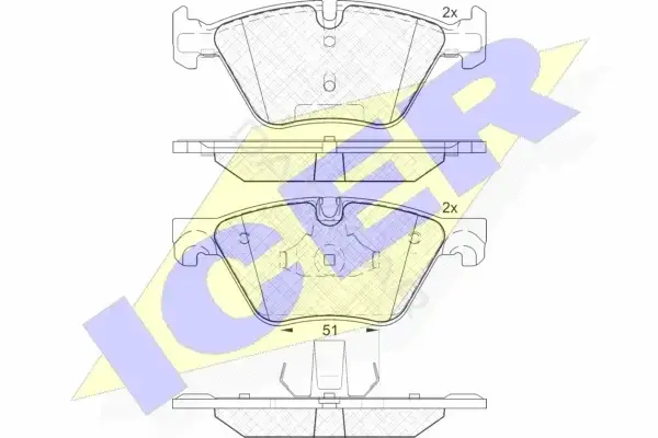 Тормозные колодки ICER 182002