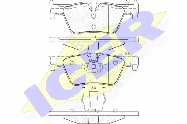 Тормозные колодки ICER 182049