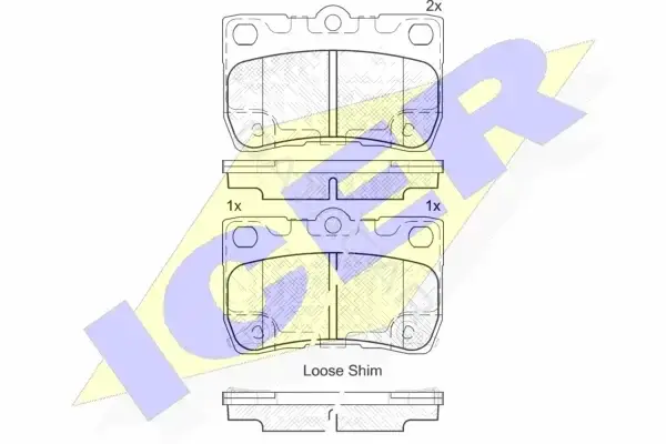 Тормозные колодки ICER 182060