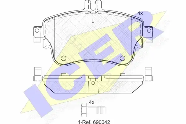 Тормозные колодки ICER 182062