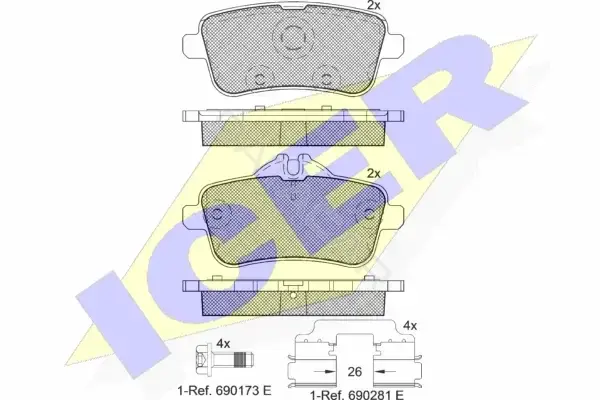 Тормозные колодки ICER 182072-066