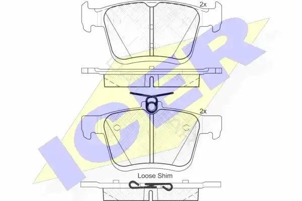 Тормозные колодки ICER 182099