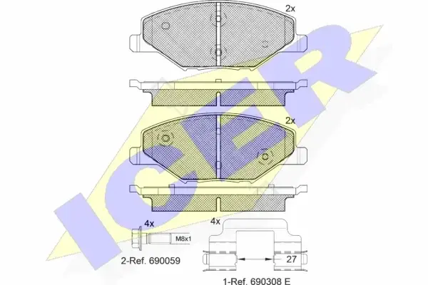 Тормозные колодки ICER 182110