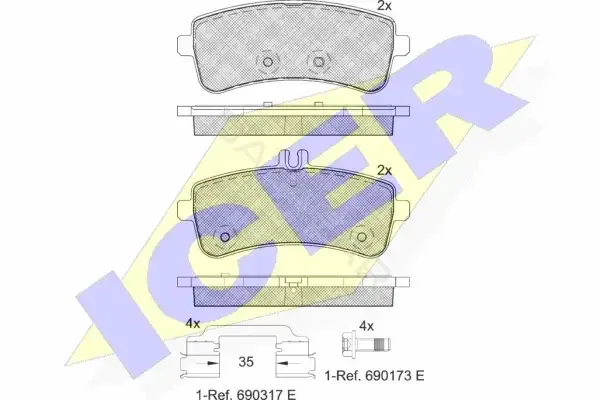 Тормозные колодки ICER 182145