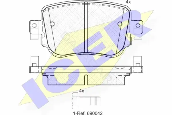 Тормозные колодки ICER 182152