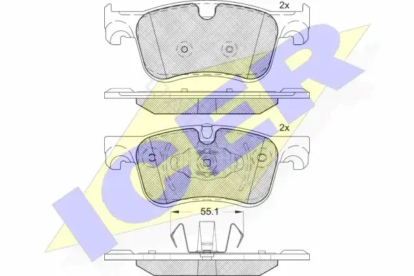 Тормозные колодки ICER 182158
