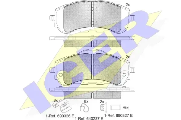 Тормозные колодки ICER 182160