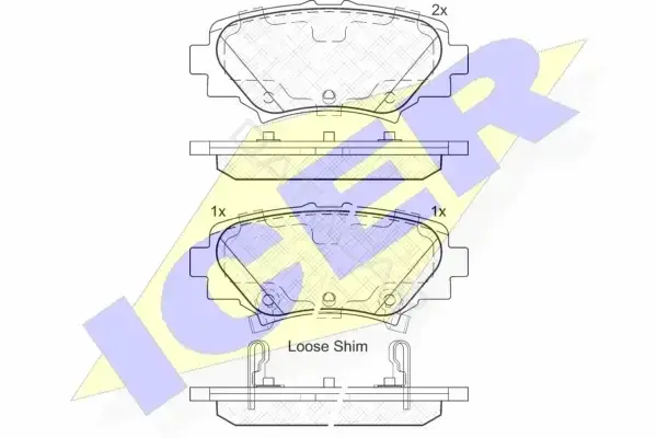 Тормозные колодки ICER 182169