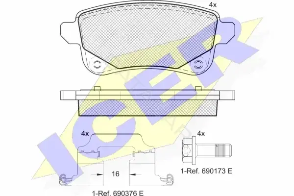 Тормозные колодки ICER 182222
