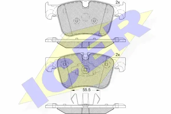 Тормозные колодки ICER 182166-203