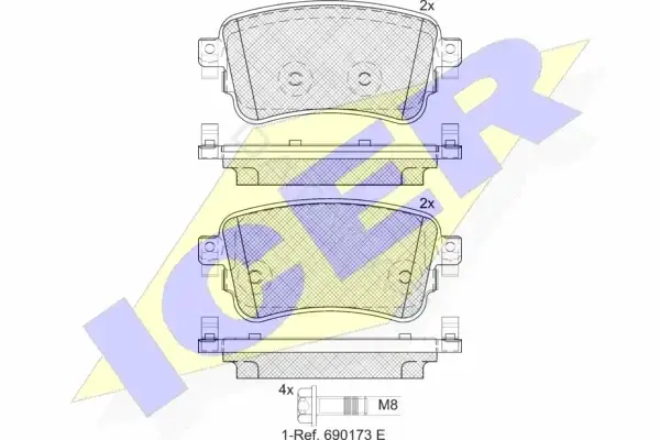 Тормозные колодки ICER 182294