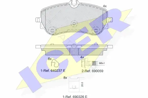 Тормозные колодки ICER 142301