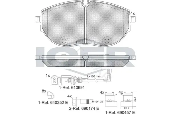 Тормозные колодки ICER 142401