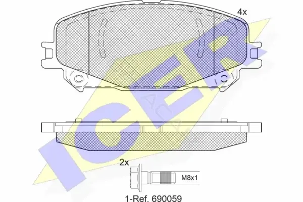 Тормозные колодки ICER 182304