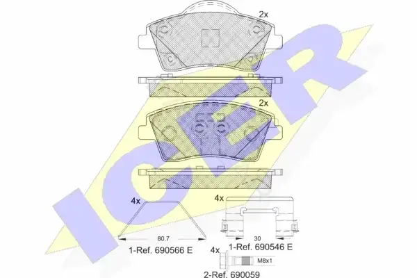 Тормозные колодки ICER 182329