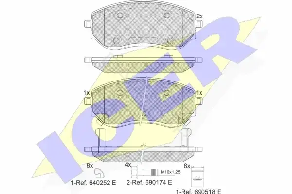 Тормозные колодки ICER 182342