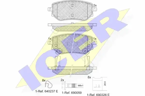 Тормозные колодки ICER 182343