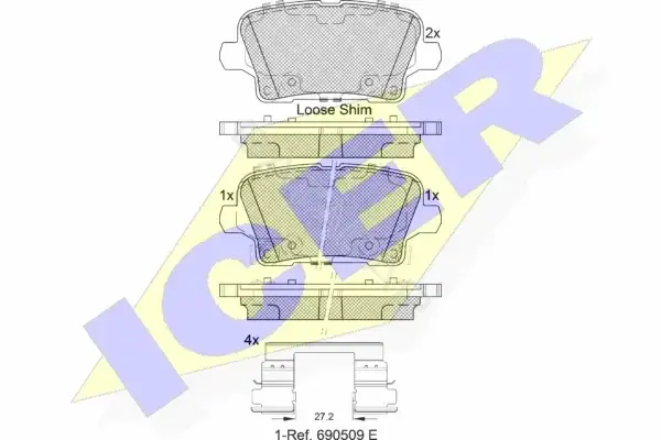 Тормозные колодки ICER 182344