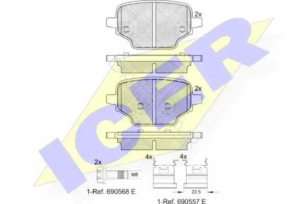 Тормозные колодки ICER 182347