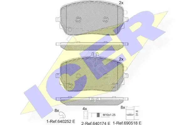 Тормозные колодки ICER 182365