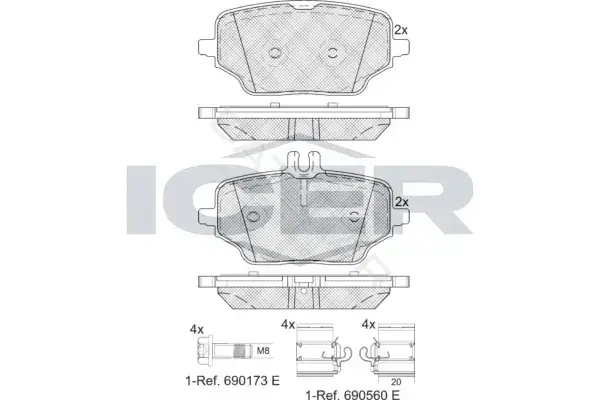Тормозные колодки ICER 182392
