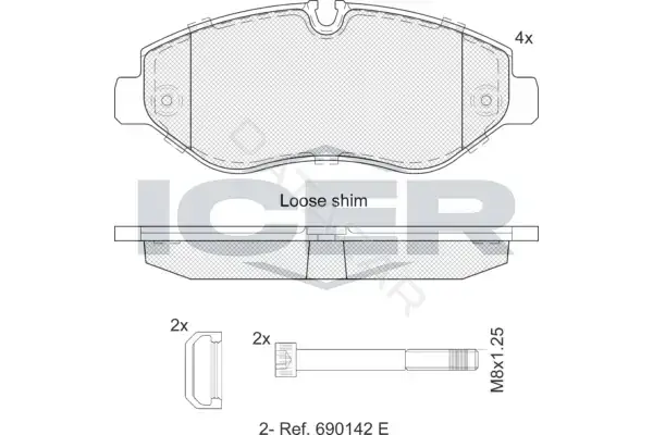 Тормозные колодки ICER LM1786