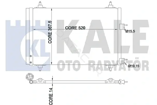 Радиатор кондиционера KALE OTO RADYATÖR 343095