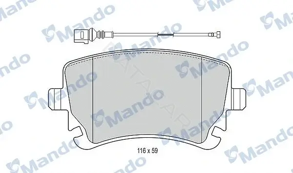 Тормозные колодки MANDO MBF015207