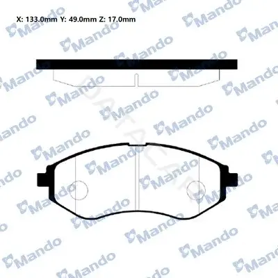 Тормозные колодки MANDO MPD16