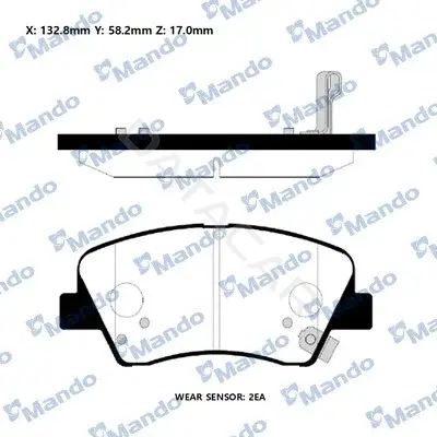 Тормозные колодки MANDO MPH46