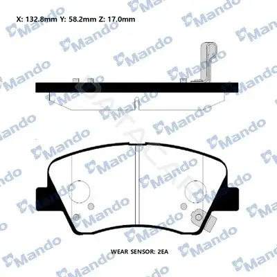 Тормозные колодки MANDO MPH47
