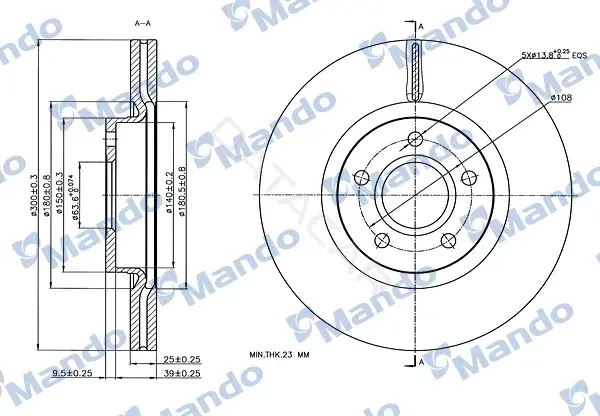 Тормозные диски MANDO MBC035035