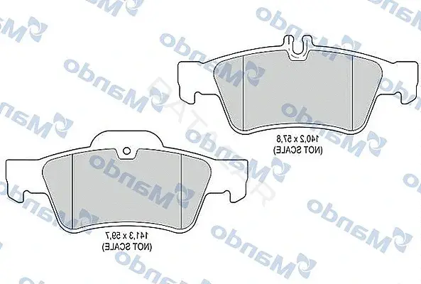 Тормозные колодки MANDO MBF015189