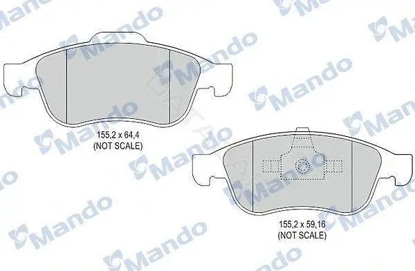 Тормозные колодки MANDO MBF015255