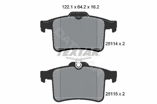 Тормозные колодки TEXTAR 2511401