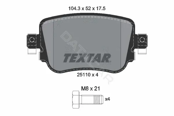 Тормозные колодки TEXTAR 2511001