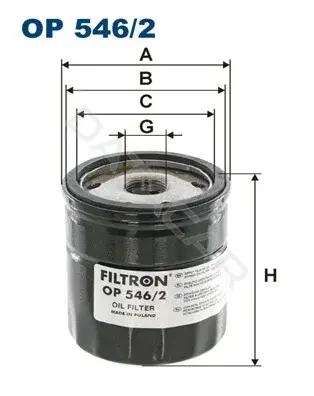 Масляный фильтр FILTRON OP546/2