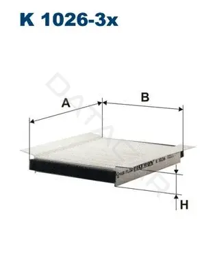 Фильтр салонный FILTRON K1026-3x