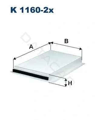 Фильтр салонный FILTRON K1160-2x