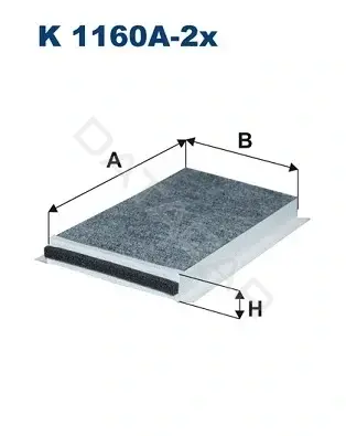 Фильтр салонный FILTRON K1160A-2x